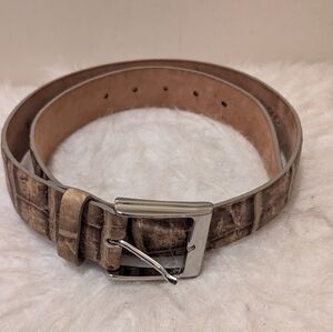 John Varvartos Collection Croc Embossed Belt size 34/85